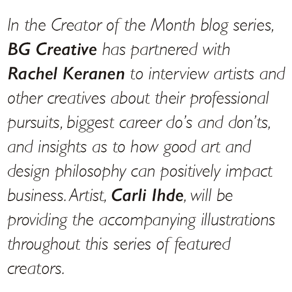 Creator of the Month blog series introduction image that describes what the blog is. 